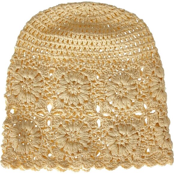 ?Women Cotton Crochet Slouchy Beanie Hat Handmade Knit Summer Skull Cap main image 10